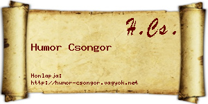 Humor Csongor névjegykártya