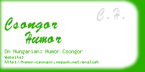 csongor humor business card